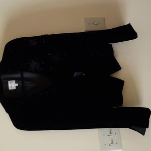 Armani one button velvet jacket